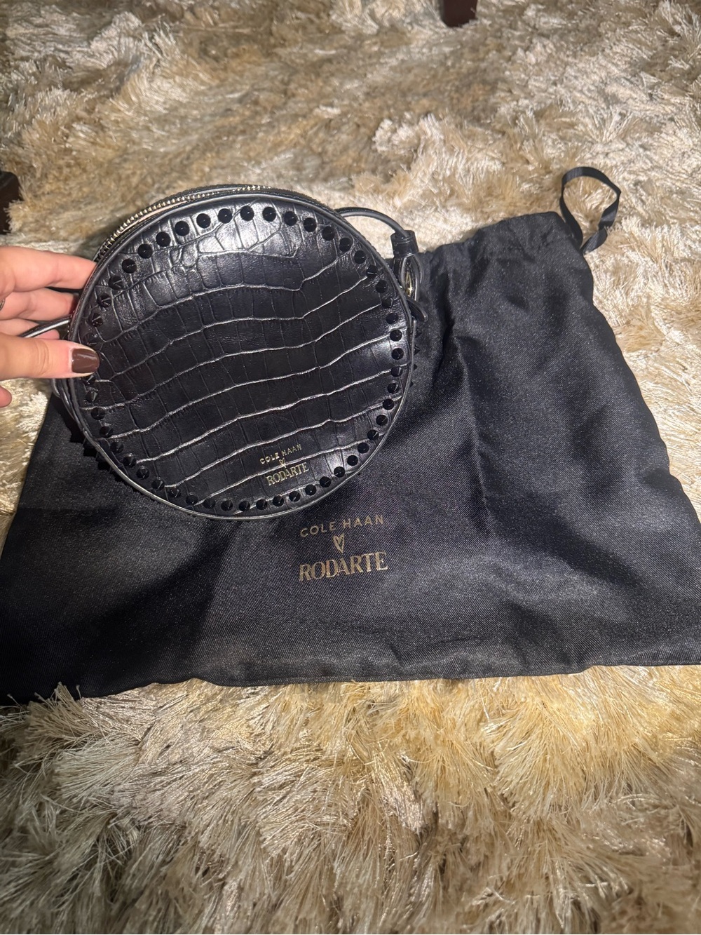 Cole Haan Black Round Crossbody Bag